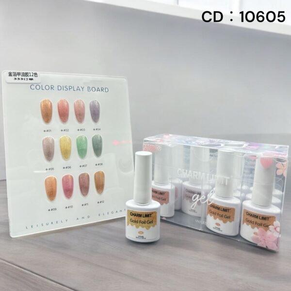 esmlates SEMI GOLD Foil  GEL CHARM LIMIT x 10ml