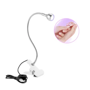 Lampara Para Uñas Uv Led 3w Usb Flexible Con Gancho Soft Gel
