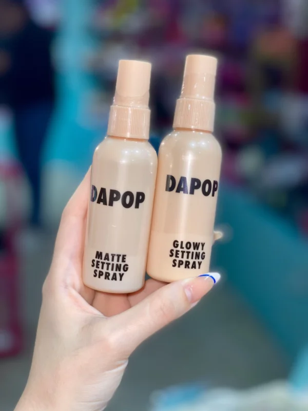 Fijador de maquillaje en spray matte y glowy Dapop