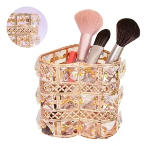 Porta Pincel Metálico Cristal Corazon Organizador Brochas