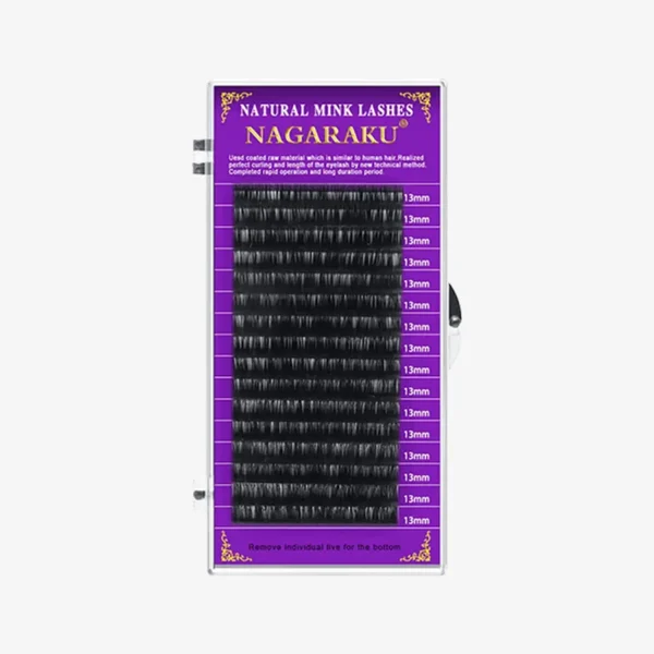 EXTENSIONES DE PESTAÑAS CLASICAS NAGARAKU 13MM MEDIDA UNICA 0.15D