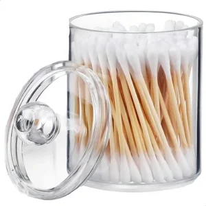 Organizador Contenedor Algodon Acrilico wipes, discos desmaquillante