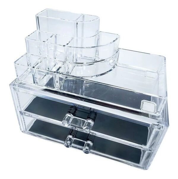 Organizador De Acrílico Para Cosméticos Maquillaje 2 Cajones - Imagen 2