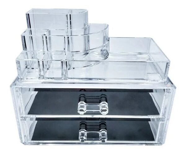 Organizador De Acrílico Para Cosméticos Maquillaje 2 Cajones